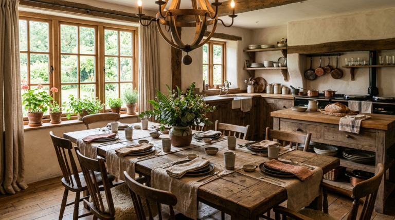12 Cozy Rustic Kitchen and Dining Ideas for Timeless Family Gatherings